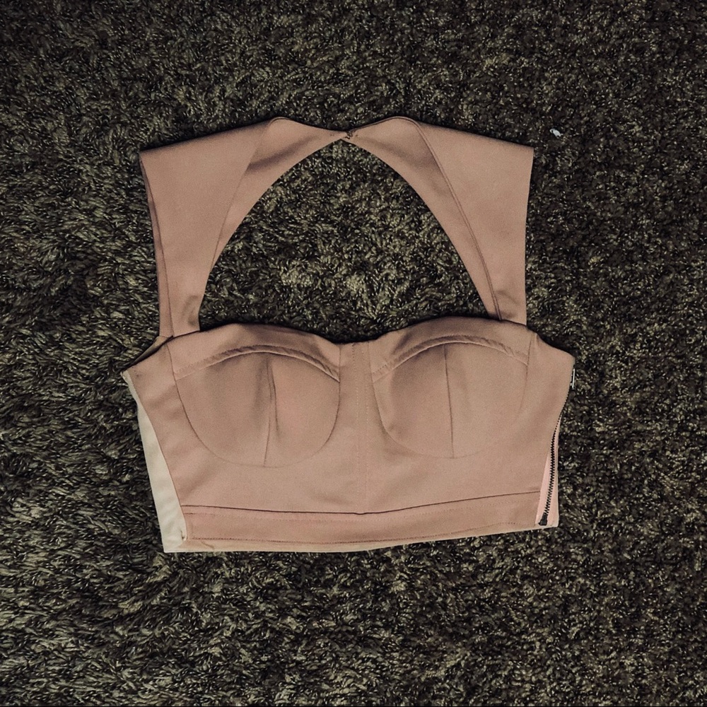 Open back crop top